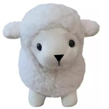 Imagem de Ovelha De Pelúcia De Laço Macia Fofinha 22 Cm (Sem Laço)