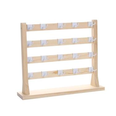 Imagem de Dynwave Brinco expositor para venda, expositor de joias com ganchos removíveis, organizador de joias para colares de cartões de brinco, 4º nível