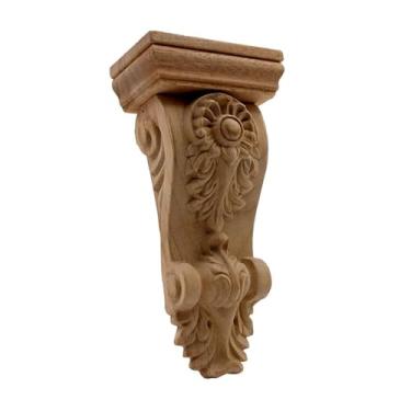 Imagem de Substituição de perna de móveis de madeira estilo chinês pé de madeira inacabado para sofá cadeira mesa armário cama guarda-roupa estante(Size:12x24.5cm/4.7x9.6inch)