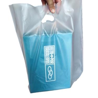 Imagem de 50 SACOLAS PLASTICA BOCA DE PALHAÇO 40x50x0,10 1°LINHA tratadas (TRANSPARENTE)