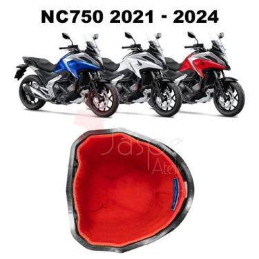 Imagem de Forração Honda NC 750X 2023 Baú Forro Vermelho Scooter - Jaspe Ateliê,