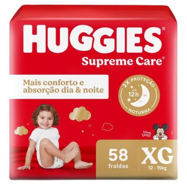 Imagem de Fralda Huggies Supreme Care Tamanho Xg 58 Fraldas Descartáveis