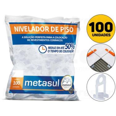 Imagem de Nivelador Espaçador De Pisos Metasul Incolor C/ 100 Und, 1.5mm