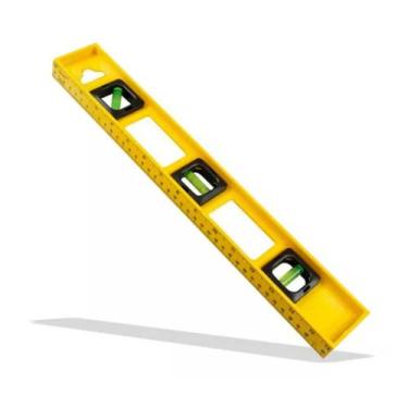 Imagem de Nível De Mão Nivelador Pedreiro Resina 3 Bolhas Régua 50cm - MB