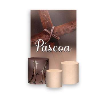 Imagem de Painel De Festa Vertical 1,50 x 2,20 + Trio De Capas Cilindro - Páscoa