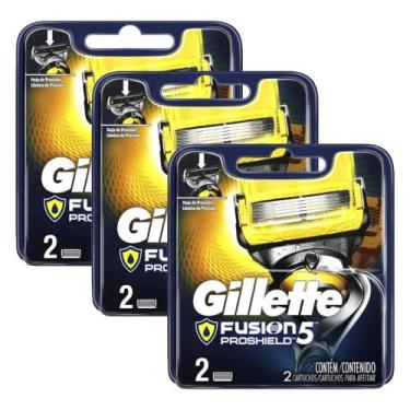 Imagem de Kits com 6 Cargas Gillette Aparelho de Barbear Fusion Proshield