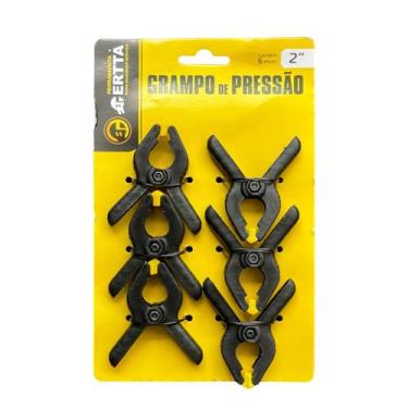 Imagem de Grampos Sargento Kit C/ 6 Grampos Nylon Marceneiro 2 Pol - ferramenta 