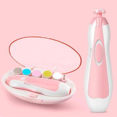 Imagem de Cortador de Unhas Elétrico para Bebê Kit com Estojos Coloridos - HIGA