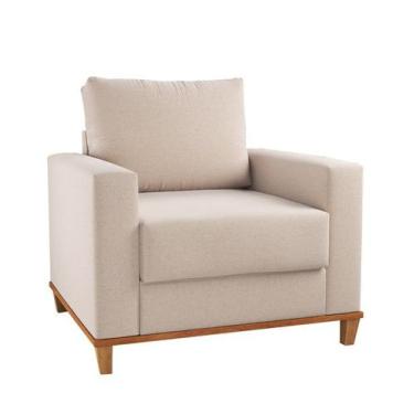 Imagem de Poltrona Viero Prada Linho Bronze - Viero Móveis