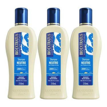 Imagem de Kit 3 Shampoo Brilho Natural Neutro 250 ml Bio Extratus - BIOEXTRATUS