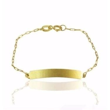 Imagem de Pulseira Chapinha Infantil Bebê+ Pingente Figa Ouro 18k 750 - RD Magaz