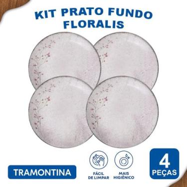Imagem de Aparelho de Jantar Floralis Tramontina Jogo de Pratos Rasos, Fundos e 