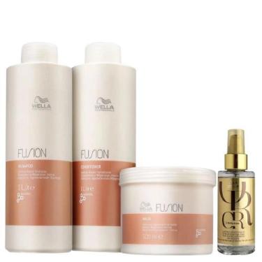 Imagem de Kit Wella Professionals Fusion Salon Trio + Oil Reflections 100ml