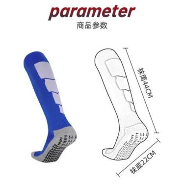 Imagem de Kit 2 Meião Futebol Cano Alto Ciclismo Esportivo Com Antiderrapante - 