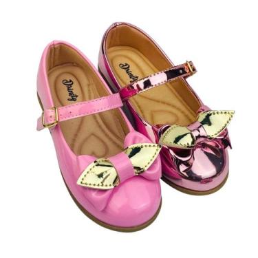 Imagem de Kit Com 2 Pares Sapatilha Infantil Menina Boneca Verniz Confortável SP