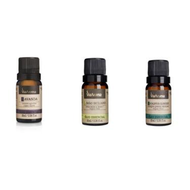 Imagem de Kit 3 Oleo Essencial Lavanda-Limão Siciliano-Eucaliptus - Via Aroma