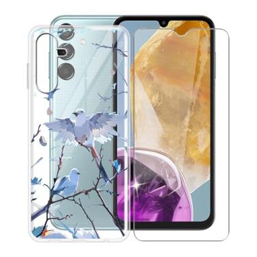 Imagem de KJYFOANI Capa para celular Samsung Galaxy M15 5G com [1 unidade] protetor de tela, capa protetora TPU de silicone macio transparente, capa ultrafina anti-queda para Samsung Galaxy M15 5G (6,4