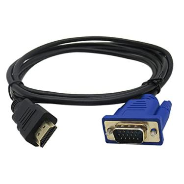 Imagem de Cabo adaptador conversor de vídeo HDMI macho para VGA macho para PC DVD 1080P HDTV 6FT