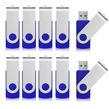 Imagem de Aiibe Unidade flash de 32 GB, pacote com 20, unidades flash USB de 32 GB, pendrive USB 2.0, unidade USB a granel (32G, azul)