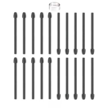 Imagem de 20 pontas de caneta marcador de substituição para caneta BOOX Plus, Pen2 Pro, Max Lumi2, Note Air2, Note 5, Nova Air C Stylus, caneta triangular e ponta stylus redonda mais macia (20 peças/preto)