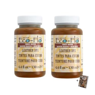 Imagem de T a n d y Couro Eco Flo Tintura de Couro Marrom Madeira 2600-05, Pacote com 2 Kit DIY de 4,4Floz, À Base de Água Baixo COV para Trabalho de Couro Natural Veg Bronzeado - Tinta Tintura para Materiais