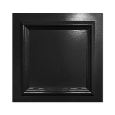 Imagem de Kit com 30 Placas 3D Autocolante Decorativa Preta Revestimento Painel 