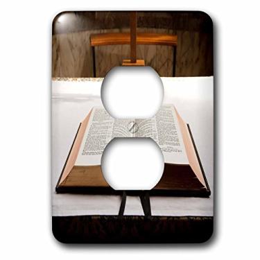 Imagem de 3dRose lsp_212861_6" Impressão da Bíblia Aberta no Púlpito na Igreja 2 Tampa de Tomada