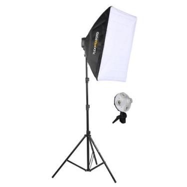 Imagem de Softbox 50x70 p/ 4 Lâmpadas Bivolt + Tripé - TUDOPRAFOTO