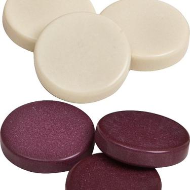 Imagem de Bello Games Uria Stone Maroon and Ivory Backgammon Checkers for 2 Players, Ages 15 and Up