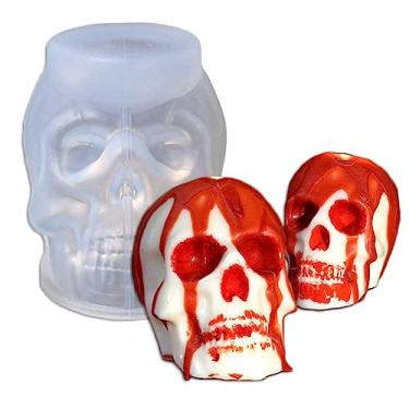 Imagem de Tone Fun Moldes de silicone para velas em forma de caveira para fazer velas, resina, velas de aromaterapia, sabonete de cera artesanal, decoração de casa, artesanato