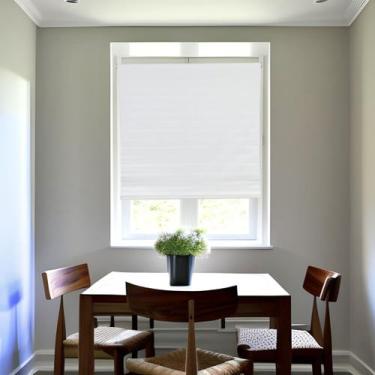 Imagem de Persiana Rolo Branca 120 (L) x 220 (A) cm Cortina Blackout Cobre 100% 