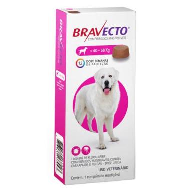 Imagem de Bravecto Antipulgas e Carrapatos Para Cães de 40kg a 56kg - MSD