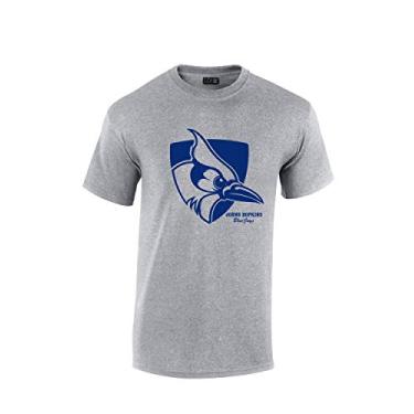 Imagem de Camiseta de manga curta Johns Hopkins University College 100% algodão, cinza atlético, 2X