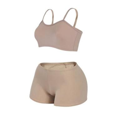 Imagem de Conjunto Sutiã E Short Curto Básico Lingerie Segunda Pele Atacado - W&