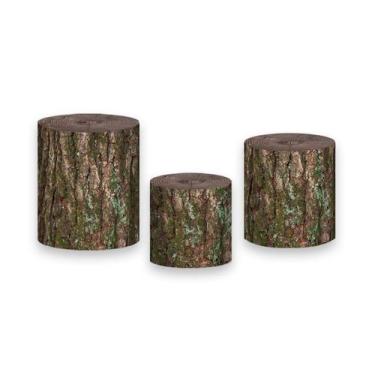 Imagem de Trio De Capa Cilindro - Floresta Bosque com Cogumelos 010 - Via Cores