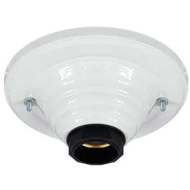 Imagem de Plafon Branco Popular Tipo PL Para 1 Lampâda todos Ambientes - CM GLAS