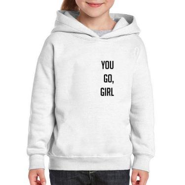 Imagem de Moletom Infantil You go girl - Foca na Moda, Branco, 4
