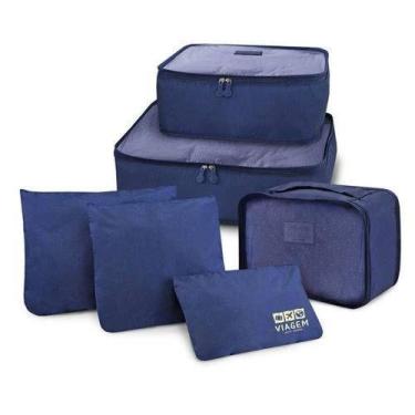 Imagem de 6 Kit 6 Peças Necessaire Organizadora Mala Viagem Travel Bag - OEM, Es