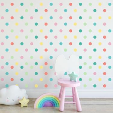 Imagem de Adesivo Infantil Bolinhas Coloridas 280un - Quartinhos