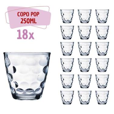 Imagem de Conjunto 18 Copo de Vidro Transparente Bangkok 250ML Redondo - WELLMIX