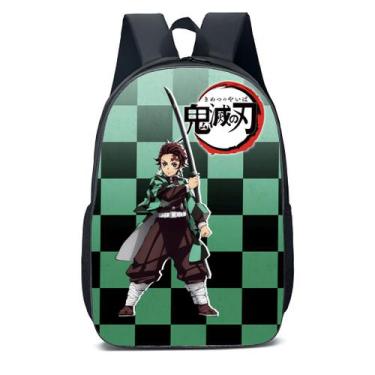 Imagem de Mochila Escolar Infanto Juvenil Anime Demon Slayer Tanjiro Novidades 0