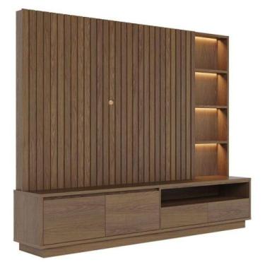 Imagem de Estante Home Theater Cancun Amêndoa - Colibri - COLIBRI MÓVEIS