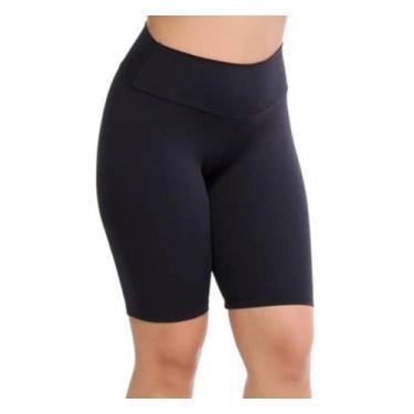 Imagem de Bermuda Suplex Academia Fitness Feminina - LMP Confecções, Preto, M