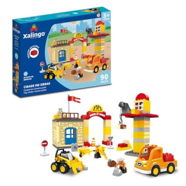 Imagem de Xalingo Blocos de Montar Cidade em Obras 90 Peças Grandes