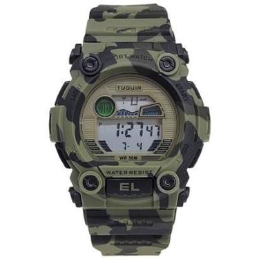 Imagem de Relógio Infantil Menino Tuguir Digital TG30349 Vede Camuflado-Unissex