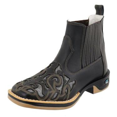 Imagem de Bota Feminina A Laser Sola Jump Bico Quadrado Moda Country RR BOTAS, 3