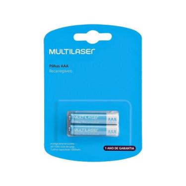 Imagem de Pilha Recarregável AAA CB051 Multilaser - 1000mAh 2 Unidades