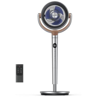 Imagem de Ventilador Pedestal com 3 Modos, 8 Velocidades, Silencioso, Temporizador 8H e Omnidirecional de 120°+120°, 110V 24W, Dreo PolyFan 502, Prata