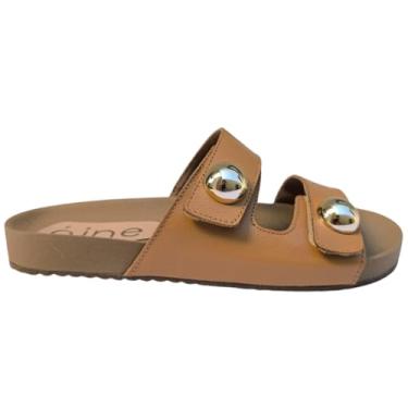 Imagem de Sandalia Birken Aine Store Rasteira Chinelo Feminino Almeria Caramelo (Caramelo, BR, Adulto, Numérico, 37)