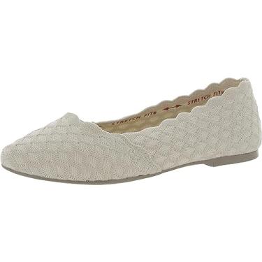 Imagem de Skechers Women's Cleo-Honeycomb Ballet Flat, Natural, 7.5 W US